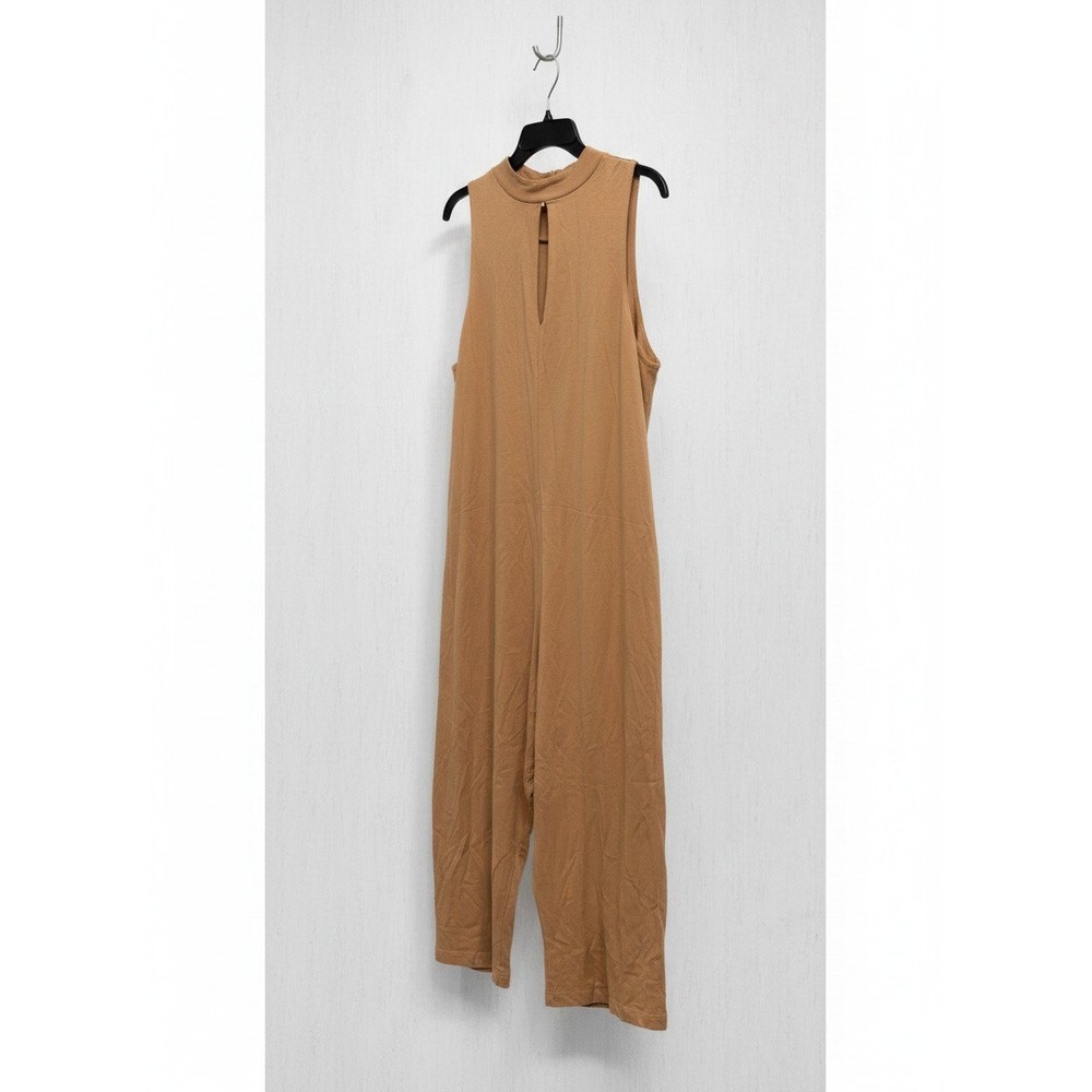 FARM RIO Jumpsuit Beige Tan Multicolor Print - Size XS - NWT - Picture 2 of 4